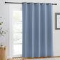 NICETOWN Blackout Curtains for Windows 84 inch Long - Window Treatment Thermal Insulated Solid Grommet Room Darkening Drapes for Bedroom/Living Room (Stone Blue, 1 Panel, W66 x L84)
