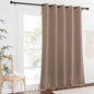 NICETOWN Sliding Door Window Treatment Blackout Patio Door Curtain Panels, Privacy Thermal Drapes for Bedroom Living Room Department with Grommet Top (Cappuccino, W66 x L110)