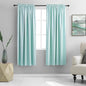 DONREN 72 Inches Long Room Darkening Curtain Draperies for Living Room - Blackout Solid Rod Pocket Curtains for Dining Room(2 Panels,Aqua)