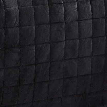 Touch of Class Camden Luxury Bedding | Neutral Onyx Black Color | Grande Fitted Bedspread | Faux Suede Box Quilted Design | Designed 3 Piece Set Includes Full Bedspread and 2 Standard Shams