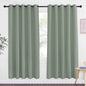 NICETOWN Sage Green Blackout Curtains & Drapes for Bedroom - Room Darkening Energy Saving Thermal Insulated Grommet Voice Reducing Room Divider Window Treatment for Patio (1 Panel, W66 x L72)