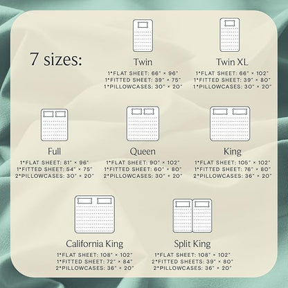 LuxClub 4 PC King Sheet Set, Deep Pockets Wrinkle Free Cooling Bed Sheets Hotel Bedding for Women, Men, Includes 1 Fitted Sheet, 1 Flat Sheet and 2 Pillowcases-Soft Light Teal