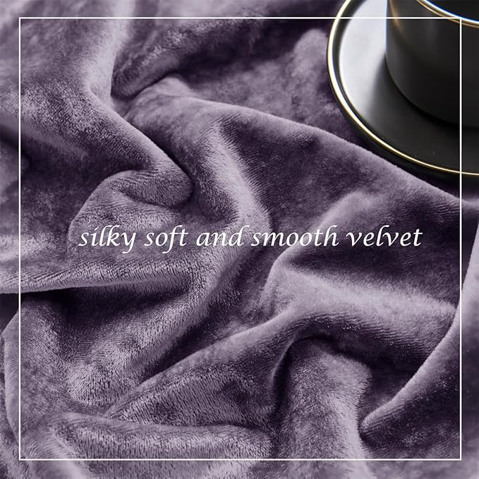 SMILETIME Lilac Purple Crushed Velvet Curtains 52x90 inch Luxurious Thermal Insulated Soundproof Drapes for Living Room Bedroom Office Soft and Durable Light-Filtering Window Treatments, 2 Panels