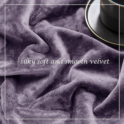 SMILETIME Lilac Purple Crushed Velvet Curtains 52x108 inch Luxurious Thermal Insulated Soundproof Drapes for Living Room Bedroom Office Soft and Durable Light-Filtering Window Treatments, 2 Panels