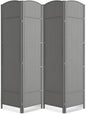 Paper Rope Room Divider, 4 Panel Wood Mesh Woven Design Screen with Double Sides Weaved, Foldable Portable Partition Divider Screen for Decorationg of Bedroom,LivingRoom,Office Separator