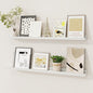 Picture Ledge Shelf, Floating Shelves Set of 2, 32 Inches Solid Wood Nursery Book Shelves for Toys Storage, Kids Bookshelf Wall Mounted for Living Room Bedroom Decor Books Photo Frames, White