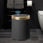 URALFA Automatic Motion Sensor Bathroom Trash Can with Lid, Touchless Trash Bin, Smart Dog Proof Garbage Can, Small Waste Basket for Toilet, Office, Bedroom, 2.8 Gallon, Dark Grey