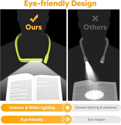 Neck Book Light for Reading at Night, Back to School Supplies Dorm Bed Lamp for College Students Teen Boys Girls Stocking Stuffers Christmas Birthday Gifts for Book Lovers Reading Accessories