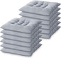 Geetery 12 Pcs Floor Pillows for Classroom Bulk Square Seating Cushions for Floor Chair School Kindergarten Reading Corner, 15.7'' Large Thick Meditation Cushions Yoga Nursery Daycare (Grey)