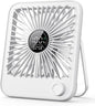 Small Desk Fan Personal Fans，100Speed Adjustable Quiet Small Portable Fan,Intelligent display of remaining hours for Office Bedroom Home Desk White