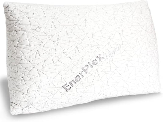 EnerPlex Queen Size Memory Foam Pillows - Pack of 1 - Adjustable Fill for Sleeping w/Extra Stuffing - Machine Washable Firm Cushioning
