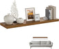 HÜNGSMART 48 Inch Wooden Floating Shelf – Supports 300lbs – Carpenter Designed - Engineered Wood with 4 x Walnut Finish – Includes Laser Welded Precision Wall Bracket (48 inches x 11 13/16 inches)