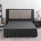 Black Bed Skirt Queen Size Ruffled Bed Skirt with Split Corners, Queen Bed Skirt 16 Inch Drop, TSUTOMI Queen Size Bed Skirt Black for Ruffled Bed Skirt with Split Corners, Bed Skirt Queen Size