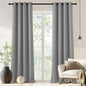 NICETOWN Blackout Drapery Curtain Panel 90 inches Long - Window Treatment Thermal Insulated Grommet Blackout Curtain/Drape for Bedroom Living Room (Silver Grey, 1 Panel, 46 by 90 inches)