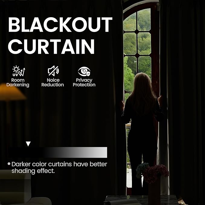 3-in-1 Layers Soundproof Curtains,Grommet Full Blackout Thermal Noise Dampening Curtains for Living Room, Bedroom(1 Panel,Grey,50" x108")