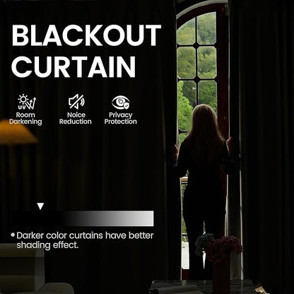3-in-1 Layers Soundproof Curtains,Grommet Full Blackout Thermal Noise Dampening Curtains for Living Room, Bedroom(1 Panel,Grey,50" x108")