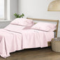 THREAD SPREAD Split King Sheets Sets for Adjustable Bed - 400 Thread Count 5 PC Sateen Split Sheet Set, Cooling Cotton Sheets, 2 Twin-XL Fitted Sheets, 16" Deep Pocket Split King Sheet (Blush)