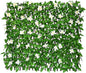 Sumery Expandable Fence Privacy Screen for Balcony Patio Outdoor,Decorative Faux Ivy Fencing Panel,Artificial Hedges (Single Sided Leaves) (2, White Flowers)