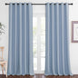 NICETOWN Blackout Curtains 84 Inch Length, Thermal Insulated Curtains for Bedroom Grommet Energy Saving Room Darkening Drapes for Living Room Window, 1 Panel, Vintage Blue, 66" W x 102" L