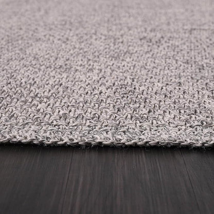 Easy Jute Door Mat, 2x3, Grey, Indoor, Outdoor, Silver, Solid, Rustic Style, Easy-Clean Rug, Woven, Carpet, for Living Room, Bedroom, Dining Room, Hallway, Office, Entryway or Patio, Deck, Porch