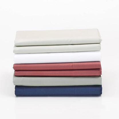 Cuddledown dreamstead Queen Bed Soft, Easy, 100% Cotton, Luxury Sateen, Set Includes Fitted, Flat Sheet and Pillowcase, White