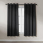 Amazon Basics Faux Linen Blackout Curtains for Bedroom and Living Room, 2-Piece Set with Grommets, 52" W x 72" L, Black