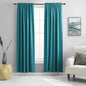 DONREN 84 Inch Teal Blackout Curtains for Craft Room - Thermal Insulated Room Darkening Rod Pocket Curtains(42 by 84 Inch,Set of 2 Panels)