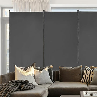 VEVOR Room Dividers, 3 Panel Room Divider, Folding Privacy Screen and Portable Partition Divider for Room Separation, Freestanding Room Partitions for Office, Bedroom, Study, Grey