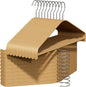 Bamboo Wood Hangers 20 Packs, Coat Hangers, Clothes Hangers with 360-Degree Rotatable Hook, Heavy Duty, Non Slip Suit Hangers for Clothes, Jacket, Shirt, Tank Top, Pant (Bamboo, 20 PCS)