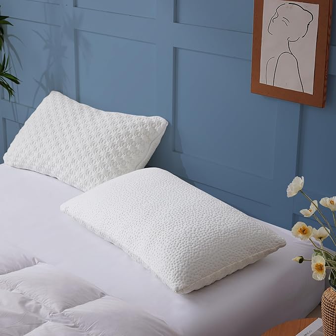 Sophia & William Cooling Bed Pillow for Sleeping (King Size) Adjustable Shredded Memory Foam Pillow for Side, Back and Stomach Sleepeers