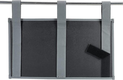 Hanging Bedside Caddy, Bedside Storage Organizer for Magazine, Phone, Remote control (5 Pockets-Grey)