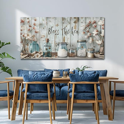 ERQINHUA Large Wall Decor Canvas Painting Wall Art For Living Room Dining Room Decoration Kitchen And Dining Room Painting Artwork Print Picture For Office Bedroom Modern Home Decor 24x48 Inches