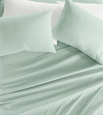 Linen Market Bed Sheets for California King Size Bed (Mint) - Sleep Better Than Ever with These Soft and Cooling California King Sheets - Deep Pocket Fits 16" Thick Beds - 4 Piece Cal King Sheet Set