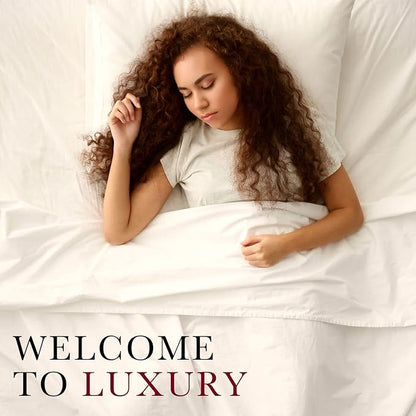 Red Land Cotton Luxury Sheet Set | 100% American Grown Cotton Basics | Premium Hotel Ultra-Soft Lightweight 4 Piece USA Made Deep Fitted, Flat Sheet, & Pillowcases Percale Weave (Cal King/Natural)