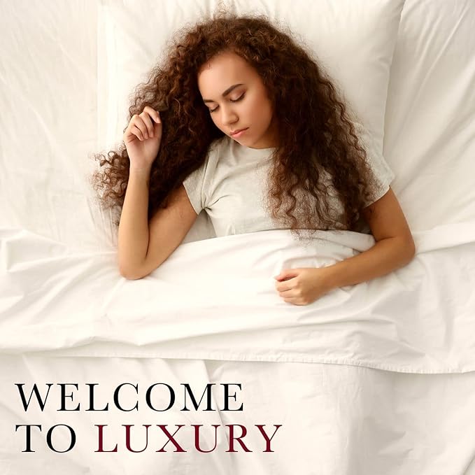 Red Land Cotton Luxury Sheet Set | 100% American Grown Cotton Basics | Premium Hotel Ultra-Soft Lightweight 4 Piece USA Made Deep Pocket Fitted, Flat Sheet, & Pillowcases Percale Weave (Full/Natural)
