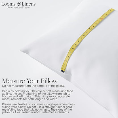 Looms & Linens 14x36 Lumbar Throw Pillow Insert for Pillow Sham Inserts - Down Alternative Boudoir Pillow Inserts - Made in USA Rectangle Pillow Insert