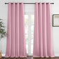 NICETOWN Blackout Room Darkening Window Curtain - Thermal Insulated Solid Grommet Blackout Patio Door Curtain/Drape for Living Room (Rouge Pink, 1 Panel, 52 by 95-inch)