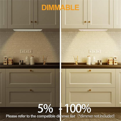 Ansen 3Packs of Under Cabinet Lights for Kitchen, 36in 22W 1426LM, Dimmable Hardwire Led Light for Closet, CRI>92, R9>90, 3 Color Temperature, 3000K/4000K/5000K(Warm White, Cool White, Daylight)