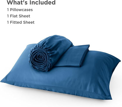 Bedsure Cooling Sheets Twin, Rayon Derived from Bamboo, Breathable & Soft Twin Sheets Set, Deep Pocket Up to 16 Inches, Hotel Luxury Silky Bedding for Hot Sleepers, Teal