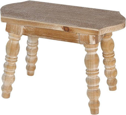 dwellington Wooden Bathroom Wood Foot Stool for Adults Kids, Bedside Step Planter Stool for Kitchen(Natural)