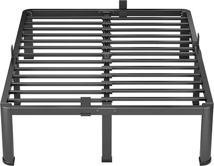 14 Inch Queen Heavy Duty 3500 lbs Bed Frame with Round-Corner Legs & Anti-Squeak Design – Quick Assembly Metal Platform, No Box Spring Needed