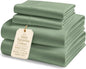 1000 Thread Count 100% Egyptian Cotton Sheets – 4 Piece Queen Sheet Set, Ultra-Soft Hotel Luxury Comfort with 15" Deep Pocket Queen Sheets, OEKO-TEX Certified, Breathable, No Pilling – Iceberg Green