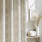 100% Boho Blackout Curtains 90 Inches Long for Bedroom, Green on Beige Patterned Bohemian Curtains for Living Room, Geometric Striped Thermal Insulated Window Drapes Gromment Top 2 Panels
