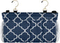 Bedside Caddy Hanging Bunk Bed Caddy Bed Organizer Hanging Pocket with 2 Hooks Bedside Storage Organizer Pocket Bag Holder Navy Blue Geometric Quatrefoil