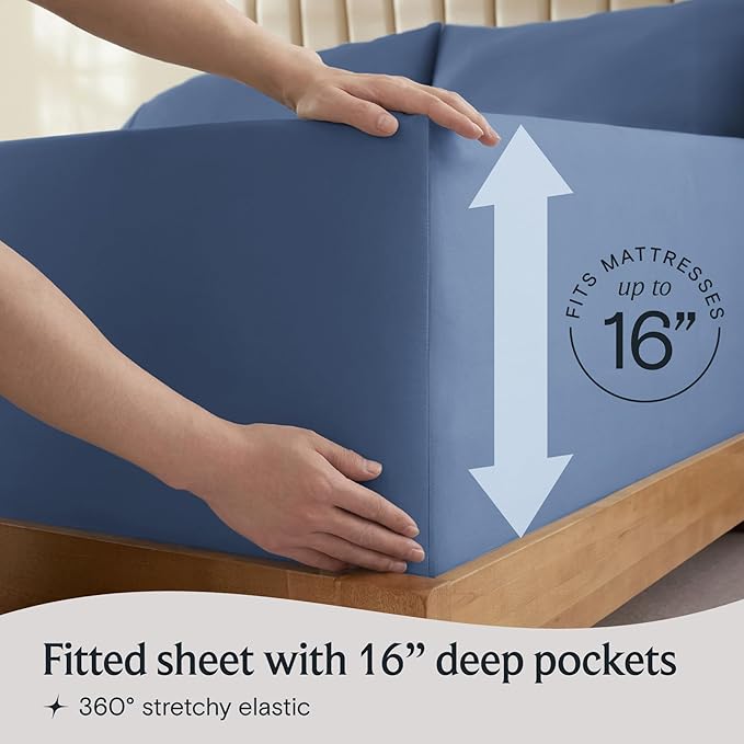 LuxClub 3 PC Twin XL Sheet Set, Deep Pockets Wrinkle Free Cooling Bed Sheets Hotel Bedding for Women, Men, Kids & Teens, Includes 1 Fitted Sheet, 1 Flat Sheet and 1 Pillowcase-Silky Soft Oxford