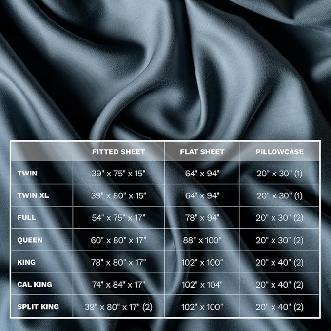 LUXOME 100% Rayon (Viscose) from Bamboo Pillowcase Set (Standard/Queen) | 400 Thread Count | Moisture-Wicking | Envelope Closure | Ocean