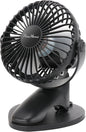 Portable Clip Fan Battery Operated,3 Speeds USB Rechargeable Mini Table Fan with Strong Airflow,360°Rotation Ultra Quiet Personal Desk Fan for Home Office Bedroom Dorm Stroller Camping(Black)