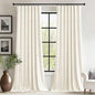 StangH Ivory White Velvet Curtains 90 inches for Living Room Super Soft Light Dimming Window Drapes for Nursery Kids, Privacy Protect Doorway Dividers, W62 x L90, 2 Panels
