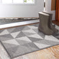 Indoor Doormat 24"x 36", Absorbent Front Back Door Mat, Rubber Backing Non Slip Floor Mats Inside Mud Dirt Trapper Outside Entrance Front Door Rug Carpet, Machine Washable Low Profile - Grey Geome