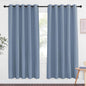 NICETOWN Blackout Doorway Curtain Room Darkening - Window Treatment Thermal Insulated Solid Grommet Vertical Drape for Bedroom/Living Room (Stone Blue, 1 Panel, 66 by 72 Inch)